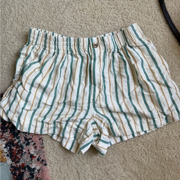Madewell Striped Linen Shorts Relaxed Fit - Picture 3 of 6